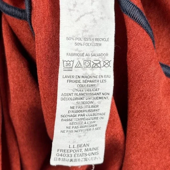 LL Bean Men's XL Slightly Fitted 1/4 Zip L/S Activewear Hiking Trail Red Ochre - Picture 6 of 8